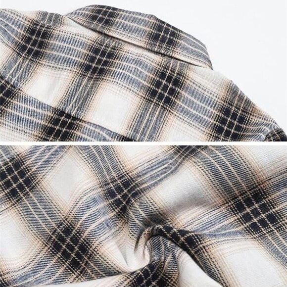 Boys Plaid Flannel Button down shirt boys Fall 9-10 year old - 0390 - Picture 2 of 5